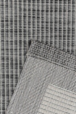 Gri Sisal Dokumalı Yıkanabilir Kaymaz Halı Mutfak Halısı Yolluk Salon Halısı ALS 07 - 3