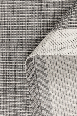 Gri Sisal Dokumalı Yıkanabilir Kaymaz Halı Mutfak Halısı Yolluk Salon Halısı ALS 07 - 4