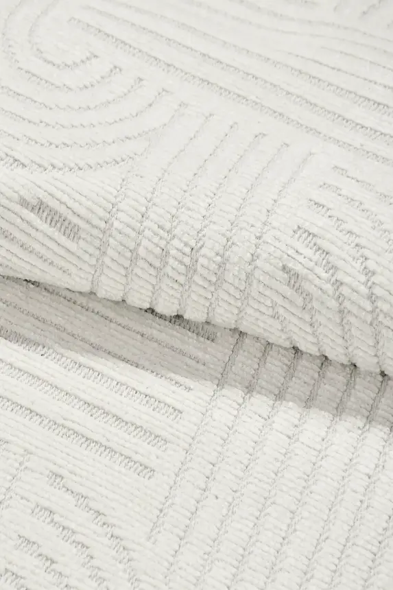 İmge Beyaz Kaydırmaz Taban, Robot Süpürgeye Uyumlu Kolay Temizlenebilir Oturma Odası, Koridor Halısı RP 71 - 4