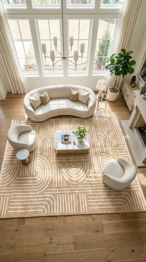 İmge Hardal Beyaz Kaydırmaz Taban, Robot Süpürgeye Uyumlu Kolay Temizlenebilir Oturma Odası, Koridor Halısı RP 68 - 7