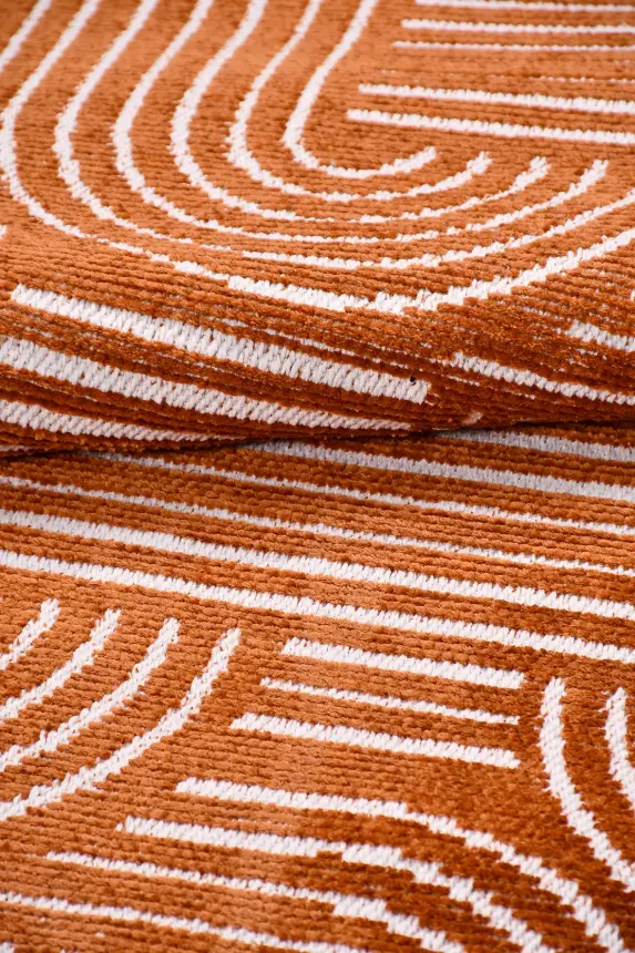 İmge Kiremit Beyaz Kaydırmaz Taban, Robot Süpürgeye Uyumlu Kolay Temizlenebilir Oturma Odası, Koridor Halısı RP 66 - 8