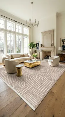 İmge Vizon Beyaz Kaydırmaz Taban, Robot Süpürgeye Uyumlu Kolay Temizlenebilir Oturma Odası, Koridor Halısı RP 67 - 1