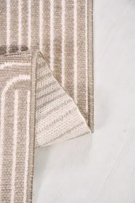 İmge Vizon Beyaz Kaydırmaz Taban, Robot Süpürgeye Uyumlu Kolay Temizlenebilir Oturma Odası, Koridor Halısı RP 67 - 2