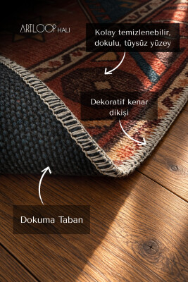 İstanbul Bej Vintage Dokuma Tabanlı Şönil Halı AL 665 - 4