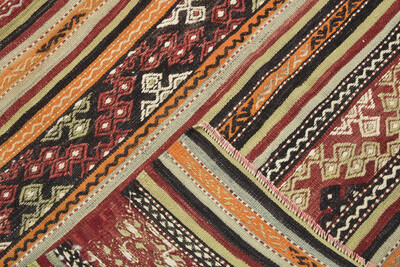 Konya El Dokuması 106x216 Antik Kilim 160027 - 5