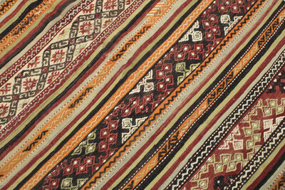 Konya El Dokuması 106x216 Antik Kilim 160027 - 6