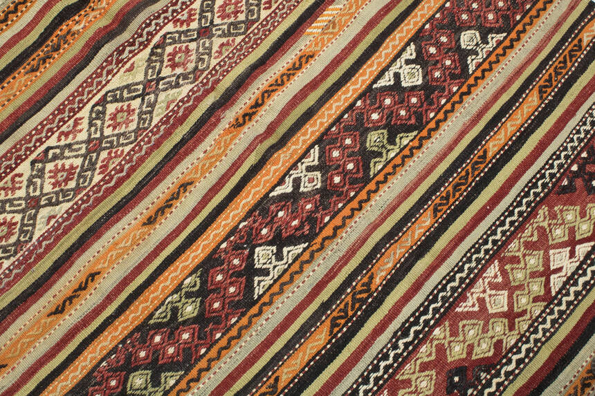 Konya El Dokuması 106x216 Antik Kilim 160027 - 6