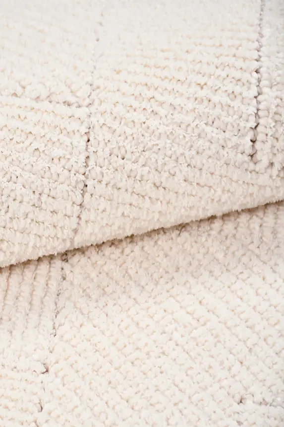 Messa Beyaz Robot Süpürgeye Uyumlu Kolay Temizlenebilir Oturma Odası, Koridor, Yatak Odası Halısı RP 82 - 1