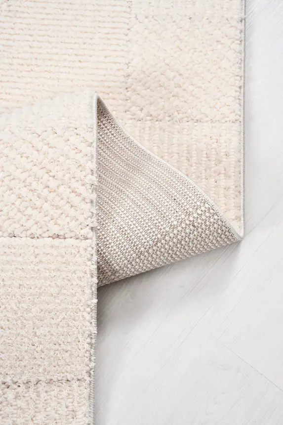 Messa Beyaz Robot Süpürgeye Uyumlu Kolay Temizlenebilir Oturma Odası, Koridor, Yatak Odası Halısı RP 82 - 4