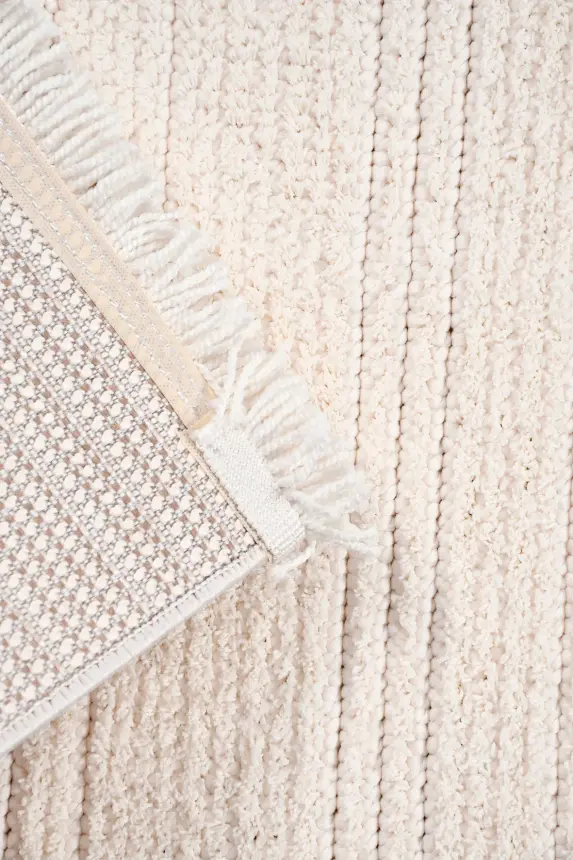 Messa Beyaz Robot Süpürgeye Uyumlu Kolay Temizlenebilir Oturma Odası, Koridor, Yatak Odası Halısı RP 84 - 7