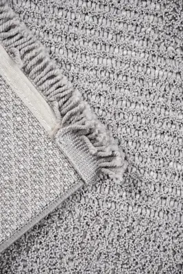 Messa Gri Robot Süpürgeye Uyumlu Kolay Temizlenebilir Oturma Odası, Koridor, Yatak Odası Halısı RP 85 - 1