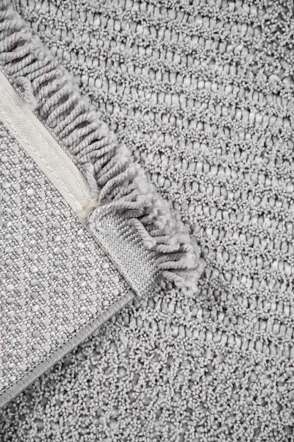 Messa Gri Robot Süpürgeye Uyumlu Kolay Temizlenebilir Oturma Odası, Koridor, Yatak Odası Halısı RP 85 - 1