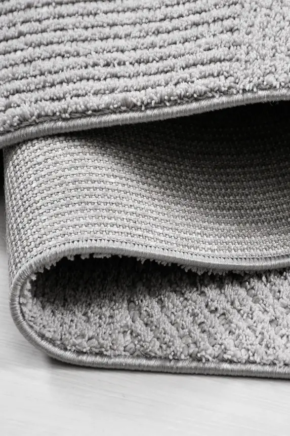 Messa Gri Robot Süpürgeye Uyumlu Kolay Temizlenebilir Oturma Odası, Koridor, Yatak Odası Halısı RP 85 - 7