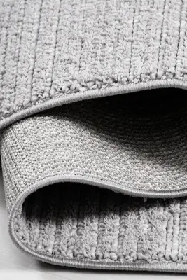 Messa Gri Robot Süpürgeye Uyumlu Kolay Temizlenebilir Oturma Odası, Koridor, Yatak Odası Halısı RP 86 - 1