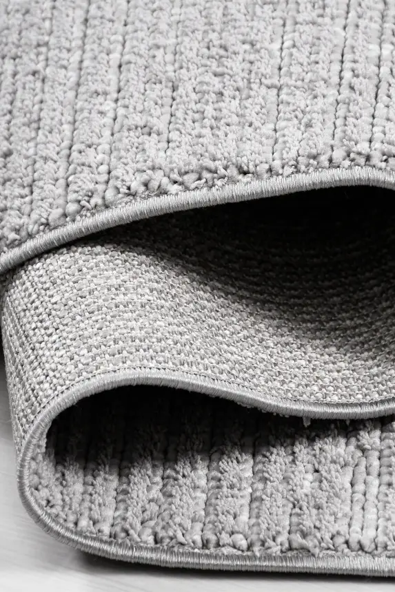 Messa Gri Robot Süpürgeye Uyumlu Kolay Temizlenebilir Oturma Odası, Koridor, Yatak Odası Halısı RP 86 - 1