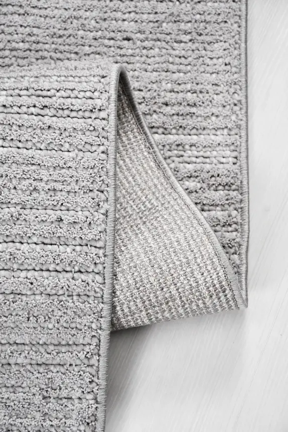 Messa Gri Robot Süpürgeye Uyumlu Kolay Temizlenebilir Oturma Odası, Koridor, Yatak Odası Halısı RP 86 - 2