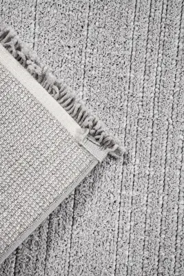 Messa Gri Robot Süpürgeye Uyumlu Kolay Temizlenebilir Oturma Odası, Koridor, Yatak Odası Halısı RP 86 - 7