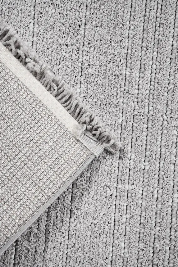 Messa Gri Robot Süpürgeye Uyumlu Kolay Temizlenebilir Oturma Odası, Koridor, Yatak Odası Halısı RP 86 - 7