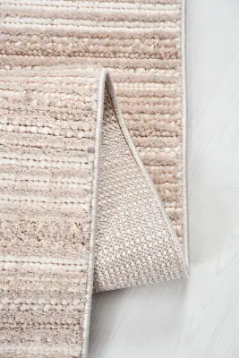 Messa Vizon Beyaz Robot Süpürgeye Uyumlu Kolay Temizlenebilir Oturma Odası, Koridor, Yatak Odası Halısı RP 81 - 3