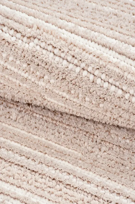 Messa Vizon Beyaz Robot Süpürgeye Uyumlu Kolay Temizlenebilir Oturma Odası, Koridor, Yatak Odası Halısı RP 81 - 5