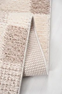 Messa Vizon Krem Robot Süpürgeye Uyumlu Kolay Temizlenebilir Oturma Odası, Koridor, Yatak Odası Halısı RP 83 - 6