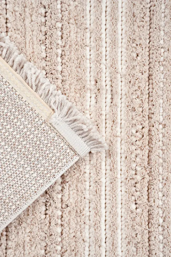 Messa Vizon/Beyaz Robot Süpürgeye Uyumlu Kolay Temizlenebilir Oturma Odası, Koridor, Yatak Odası Halısı RP 81 - 6