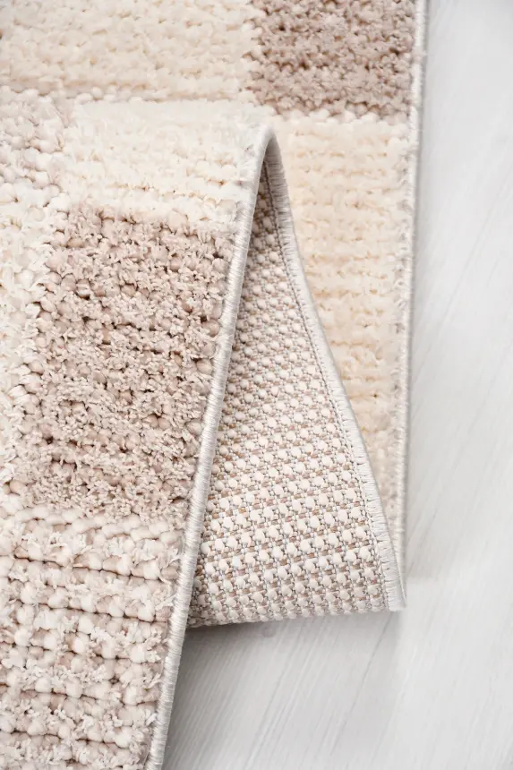 Messa Vizon/Krem Robot Süpürgeye Uyumlu Kolay Temizlenebilir Oturma Odası, Koridor, Yatak Odası Halısı RP 83 - 7