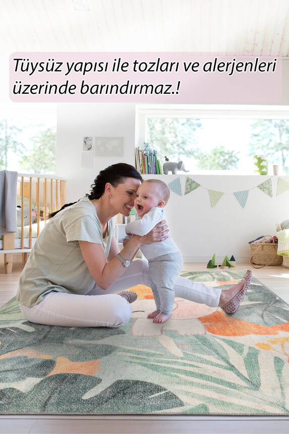 Minor Fil Desenli Dokuma Taban Dekoratif Çocuk Odası Halısı AL 435 - 3