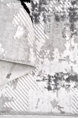 Nova Krem Antrasit Robot Süpürgeye Uyumlu Kolay Temizlenebilir Halı Oturma Odası ve Koridor Halısı RP 15 - 3