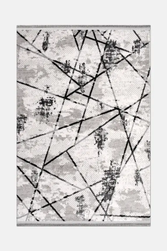 Nova Krem Antrasit Robot Süpürgeye Uyumlu Kolay Temizlenebilir Halı Oturma Odası ve Koridor Halısı RP 15 - 5