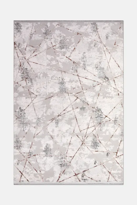 Nova Krem Kahve Robot Süpürgeye Uyumlu Kolay Temizlenebilir Halı Oturma Odası ve Koridor Halısı RP 09 - 3