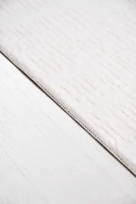 Nova Krem Vizon Robot Süpürgeye Uyumlu Kolay Temizlenebilir Halı Oturma Odası ve Koridor Halısı RP 10 - 3