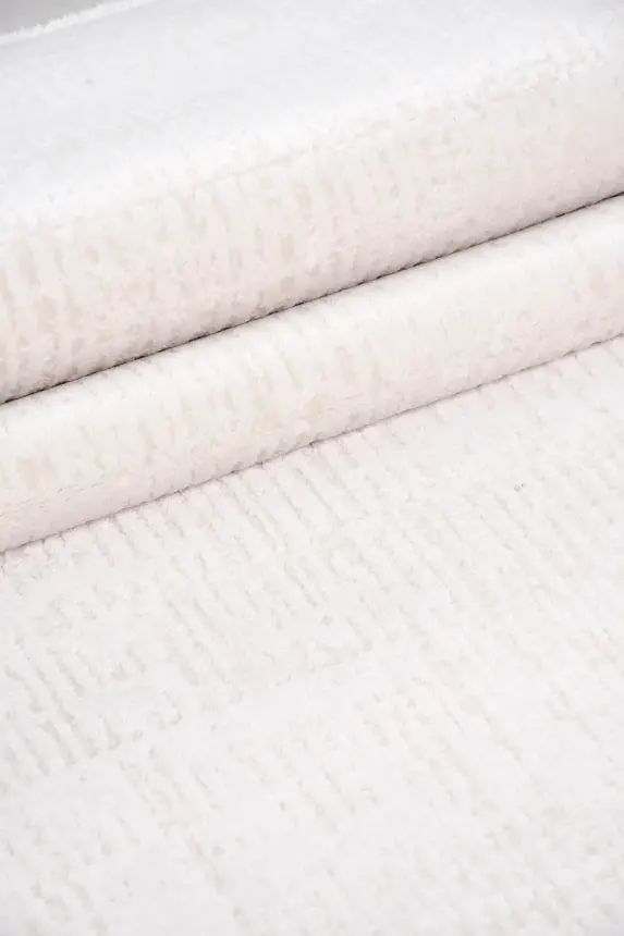 Nova Krem Vizon Robot Süpürgeye Uyumlu Kolay Temizlenebilir Halı Oturma Odası ve Koridor Halısı RP 10 - 5