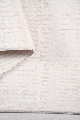 Nova Krem Vizon Robot Süpürgeye Uyumlu Kolay Temizlenebilir Halı Oturma Odası ve Koridor Halısı RP 10 - 6