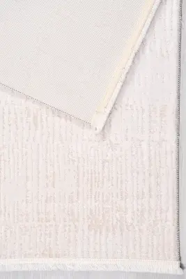 Nova Krem/Vizon Robot Süpürgeye Uyumlu Kolay Temizlenebilir Halı Oturma Odası ve Koridor Halısı RP 10 - 7