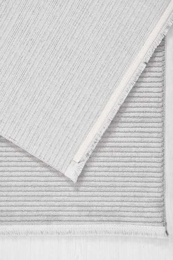 Nova Krem/Vizon Robot Süpürgeye Uyumlu Kolay Temizlenebilir Halı Oturma Odası ve Koridor Halısı RP 13 - 7