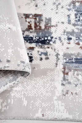 Nova Vizon Gri Robot Süpürgeye Uyumlu Kolay Temizlenebilir Halı Oturma Odası ve Koridor Halısı RP 07 - 2