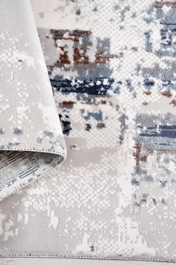 Nova Vizon Gri Robot Süpürgeye Uyumlu Kolay Temizlenebilir Halı Oturma Odası ve Koridor Halısı RP 07 - 2