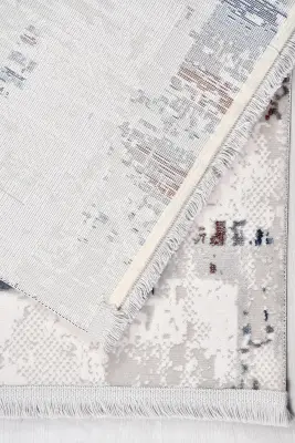 Nova Vizon Gri Robot Süpürgeye Uyumlu Kolay Temizlenebilir Halı Oturma Odası ve Koridor Halısı RP 07 - 7