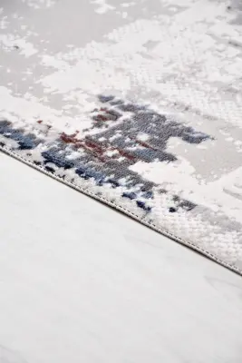 Nova Vizon/Gri Robot Süpürgeye Uyumlu Kolay Temizlenebilir Halı Oturma Odası ve Koridor Halısı RP 07 - 5