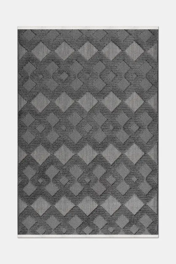 Oasis Antrasit Robot Süpürgeye Uyumlu Kolay Temizlenebilir Halı Oturma Odası, Koridor, Yatak Odası Halısı RP 36 - 1