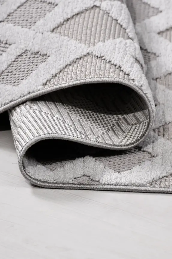 Oasis Bej Gri Robot Süpürgeye Uyumlu Kolay Temizlenebilir Halı Oturma Odası, Koridor, Yatak Odası Halısı RP 37 - 6