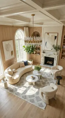 Oasis Bej Gri Robot Süpürgeye Uyumlu Kolay Temizlenebilir Halı Oturma Odası, Koridor, Yatak Odası Halısı RP 37 - 1