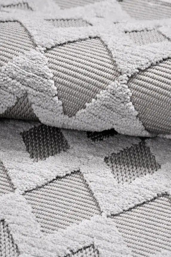 Oasis Bej Gri Robot Süpürgeye Uyumlu Kolay Temizlenebilir Halı Oturma Odası, Koridor, Yatak Odası Halısı RP 37 - 7