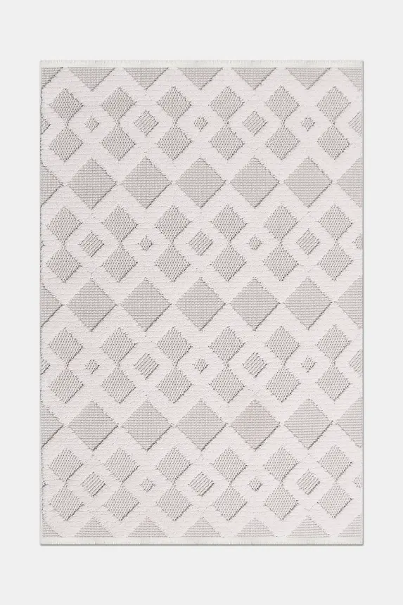 Oasis Beyaz/Bej Robot Süpürgeye Uyumlu Kolay Temizlenebilir Halı Oturma Odası, Koridor, Yatak Odası Halısı RP 35 - 4