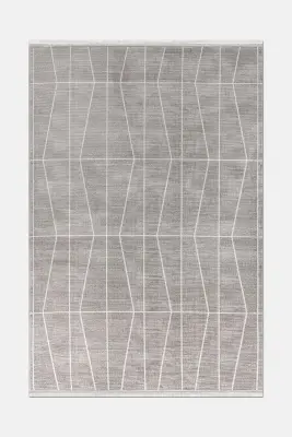 Olvin Gri Robot Süpürgeye Uyumlu Kolay Temizlenebilir Halı Salon, Oturma Odası ve Koridor Halısı RP 26 - 4