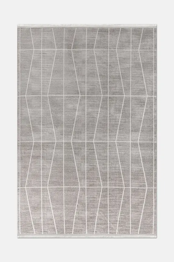 Olvin Gri Robot Süpürgeye Uyumlu Kolay Temizlenebilir Halı Salon, Oturma Odası ve Koridor Halısı RP 26 - 4