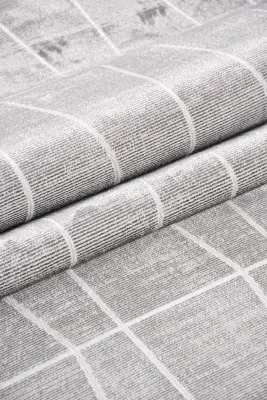 Olvin Gri Robot Süpürgeye Uyumlu Kolay Temizlenebilir Halı Salon, Oturma Odası ve Koridor Halısı RP 26 - 6