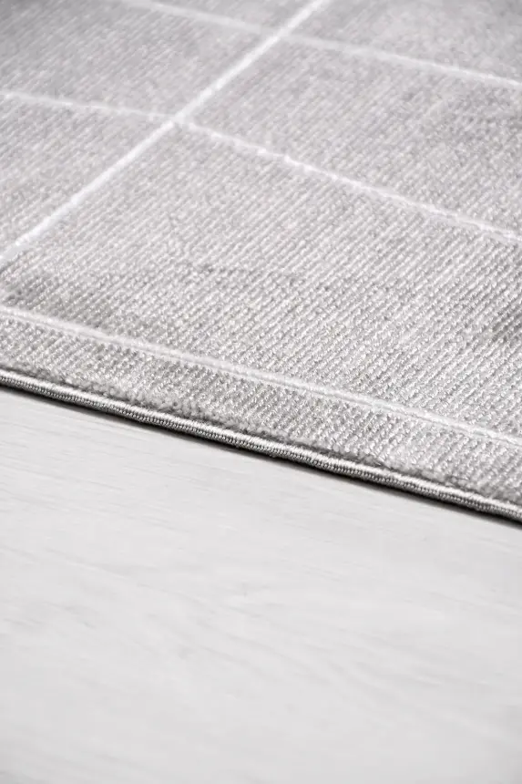 Olvin Gri Robot Süpürgeye Uyumlu Kolay Temizlenebilir Halı Salon, Oturma Odası ve Koridor Halısı RP 26 - 7