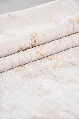 Olvin Krem Kahve Robot Süpürgeye Uyumlu Kolay Temizlenebilir Halı Salon, Oturma Odası ve Koridor Halısı RP 19 - 3